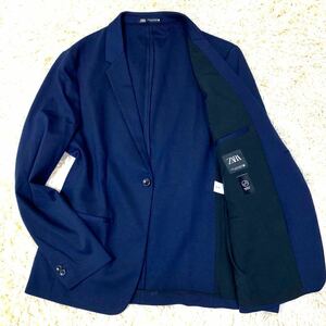 極美品 XLサイズ ザラ 1B テーラードジャケット ネイビー comfort jacket ZARA 希少サイズ スーツ アウター メンズ コンフォート
