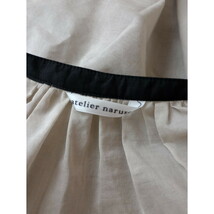 atelier naruse アトリエナルセ cotton gather smock blouse コットン ギャザー スモッグ ブラウス トップス 生成り黒 ブラック_画像5