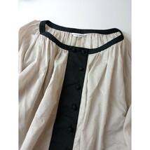 atelier naruse アトリエナルセ cotton gather smock blouse コットン ギャザー スモッグ ブラウス トップス 生成り黒 ブラック_画像2