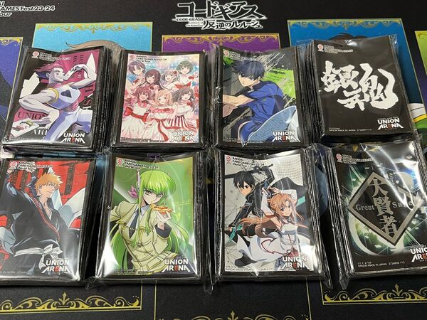 ユニオンアリーナ スペシャルセット 未開封スリーブ 全8種類 コンプリート ギアス BLEACH ハンタ SAO 他