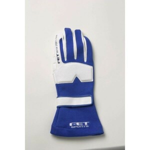 FET sports/エフイーティースポーツ 3Dレーシンググローブ ブルー×ホワイト Sサイズ 71172016FT3DGL16