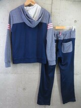 1150b15◆良品◆セットアップ◆adidas アディダス パーカー ジャージ 上下 M-L/ジャケット/ジャージパンツ/ウインドブレーカー/レディース_画像2