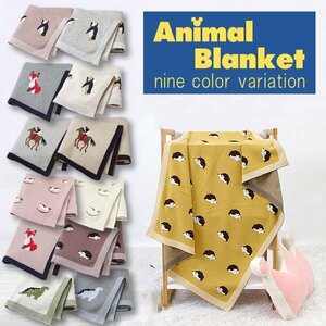  free shipping Northern Europe blanket knee .. is possible to choose color cotton 100% 100×80cm blanket protection against cold animal pattern daytime . blanket baby . child baby 