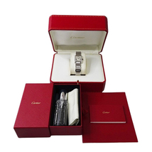 Cartier カルティエ タンクフランセーズSM W51008Q3 アフターダイヤモンド クォーツ レディース 腕時計【美品中古】_画像6