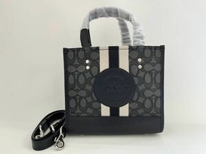 コーチ COACH ハンドバッグ ショルダーバッグ 2WAY レディース ジャガード ブラックスモーク 保存袋付き 新品未使用