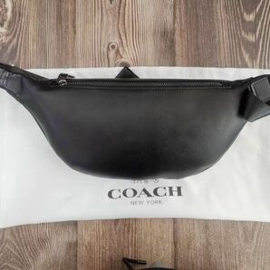 コーチ COACH ウエストバッグ ボディバッグ メンズバッグ レザー チャコール+ブラック メンズ 78777 保存袋付き 新品未使用の画像3