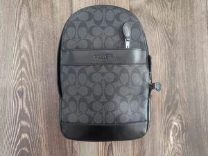  Coach COACH кожа сумка "body" one сумка на плечо черный мужской сумка для хранения имеется новый товар не использовался 