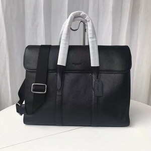 コーチ COACH アウトレット 本革 2WAY ビジネスバッグ ブリーフケース 58097 ブラック 保存袋付き 新品未使用