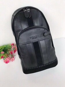  Coach COACH сумка "body" one сумка на плечо кожа мужской outlet черный сумка для хранения имеется новый товар не использовался 