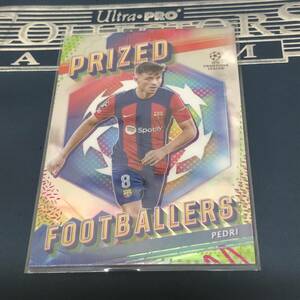 2023-24 Topps Finest UEFA Club Competitions　Pedri　FC Barcelona　Prized Footballers 　インサートカード 