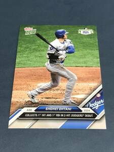2024 MLB TOPPS NOW 大谷翔平 COLLECTS 1st HIT AND 1st RBI IN 2HIT DODGERS DEBUT ドジャースデビュー 開幕戦 カード　即決