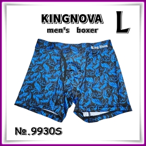 men's【Lサイズ】◆新品◆KINGNOVA◆メンズ ボクサーパンツ 前開き＜ボタニカル＞◆9930S　Aya　