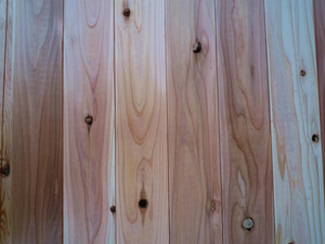 【床壁兼用12ｍｍ厚】B品 杉幅広 羽目板 節（※節欠けあり）本実（フローリング加工）約2ｍ×168×12/10枚入り：約1坪/追加可能