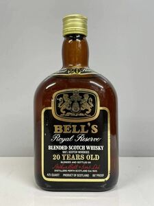 未開栓 BELL'S 20 YEARS OLD ロイヤルリザーブ スコッチ 4/5 QUART 86° PROOF 古酒 ベルズ 20年 ROYAL RESERVE スコッチ ウイスキー 