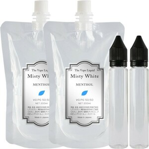 ■送料無料■ MisyWhite 400ml メンソールリキッド 50:50 プルームテックプラス with2 VAPE