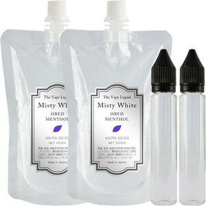 ■送料無料■ MisyWhite 400ml ハードメンソールリキッド 50:50 プルームテックプラス with2 VAPE