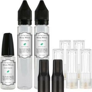 ■送料無料■ MisyWhite 808X 85ml ベースリキッド 60:40 ＆ プルームテックプラス with2 互換カートリッジ5本 VAPE.