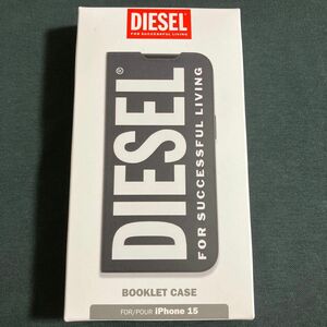 新品　未開封　iPhone15 ディーゼル　DIESEL 黒　手帳型