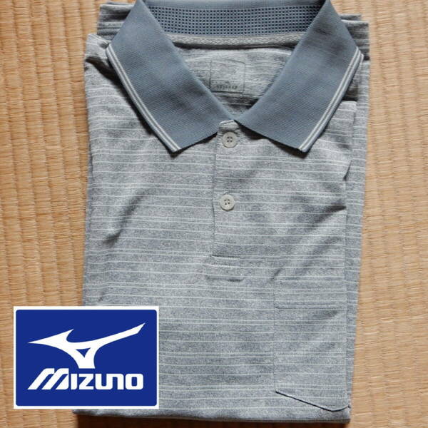 【新品 MIZUNO ポロシャツ 半袖 グレー Mサイズ】