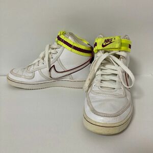 NIKE☆ナイキ スニーカー WMNS VANDAL HIGH 白 ホワイト 赤 ワイン レッド 蛍光 黄 イエロー ハイカット