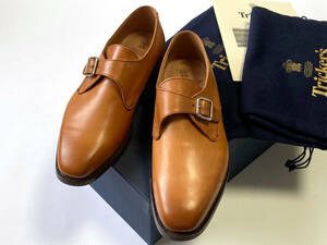 Tricker’s MAYFAIR SINGLE BUCKLE MONK SHOE シングルモンクストラップ UK6 25cm 1001 BURNISHED カーフレザー 英国製 レザーソール