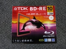 期間限定セール 【未使用・未開封】 ティーディーケー TDK BD-RE 10枚パック くり返し録画用 25GB 1～2倍速記録対応 BEV25PWA10A_画像1