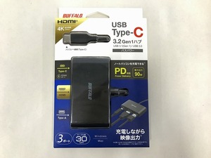 【未使用】BUFFALO USBハブ バスパワー 3ポート HDMI/Type-C/Type-A USB3.2 ★未開封品★ ブラック BSH3U330C1PBK