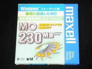  время ограничено распродажа [ не использовался ]mak cell maxell [ нераспечатанный ]MO диск 230MB Windows формат MA-M230.WIN.B1E