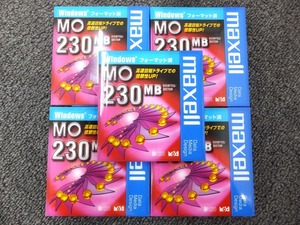  limited time sale [ unused * unopened ]maxell data for 3.5 type MO 230MB Windows format MA-M230.WIN.B1P ×5 sheets pack 