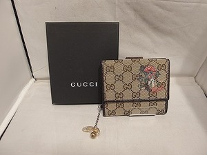 期間限定セール グッチ GUCCI GG柄 キノコ刺繍 折り財布 154182