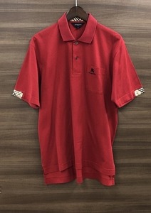 バーバリーゴルフ BURBERRY　GOLF トップス ポロシャツ スポーツウエア 半袖 レッド系