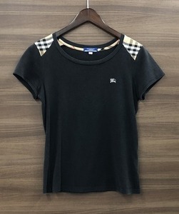 バーバリーブルーレーベル BURBERRY BLUE LABEL レディース Ｔシャツ カットソー 半袖 春夏 黒系 ノヴァチェック柄