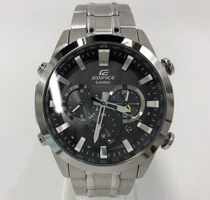 カシオ CASIO EDIFICE エディフィス タフソーラー ウォッチ 腕時計 ソーラー電波式 シルバー 文字盤/ブラックメタリック EQW-T630J