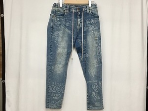  Bick John BIG JOHN BIG JOHN×TES×JEANS FACTORY краска конический брюки-джоггеры обтягивающие джинсы размер 30