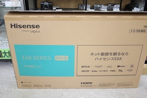 期間限定セール 【未使用】 ハイセンス Hisense 4K液晶テレビ 50インチ/A-CAS内蔵 50E6K