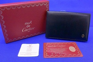 カルティエ Cartier 美品 エレガントな大人の魅力 パシャ 二つ折り名刺入れ カード定期入れパスケース 通勤 仕事 会社 L3000132