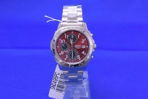 【未使用】 セイコー SEIKO タグ付き超極美品 クロノグラフ腕時計 デイト クォーツ SND495PC