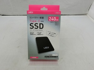 期間限定セール 【未使用】 リーダーメディアテクノ LAZOS ポータブルSSD 240GB L-S240-B