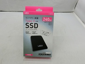期間限定セール 【未使用】 リーダーメディアテクノ LAZOS ポータブルSSD 240GB L-S240-B