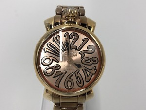 期間限定セール ガガミラノ GaGa MILANO 腕時計/クォーツ式 ゴールド・文字盤/ピンクゴールド 6021・5