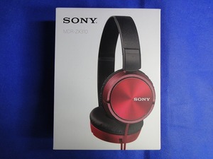 【未使用】 ソニー SONY 有線ステレオヘッドホン MDR-ZX310 レッド