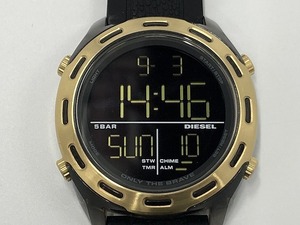  diesel DIESEL digital wristwatch / quartz type Gold * face / black DZ1901