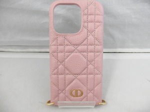  Christian * Dior Christian Dior Dior Caro iPhone 14Pro цепь есть розовый S5178UWHC_M77P