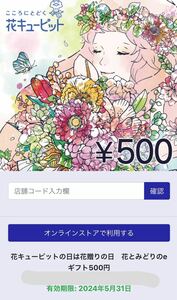 1500円分(500×3) 花キューピット ギフト