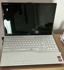 FMV LIFEBOOK AH50/E3 premium white FUJITSU Fujitsu power supply cable attached * instructions kind equipping laptop Note PC beautiful goods 