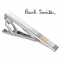 新品未使用　ポールスミス　タイバー　タイピン　レインボー　LOGO Paul Smith ネクタイ　タイ止め　ビジネス　パーティー　披露宴などに_画像1