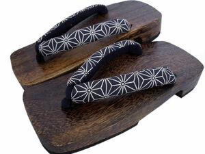  kimono beauty man geta .. for man gentleman men's geta .. yukata geta . geta yukata kimono for M F L 25 25.5 26 26.5cm [ black navy blue flax. leaf ]Y479105-15