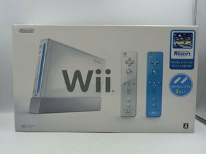 【中古現状品・通電確認済】Nintendo ニンテンドー 任天堂 Wii 本体 ゲーム Wiiソフト SportsResort リモコン2個 1FA1-T100-5MA724