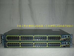 ☆2台セット！Cisco Catalyst 2960-X [WS-C2960X-48TS-L V05]！(#F1-448)「120サイズ」☆ 