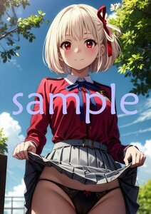 IH955_錦木千束　リコリスリコイル 同人 オリジナル 光沢高品質 A4サイズ 美少女 アニメ イラストアート ポスター セクシーアート フェチ